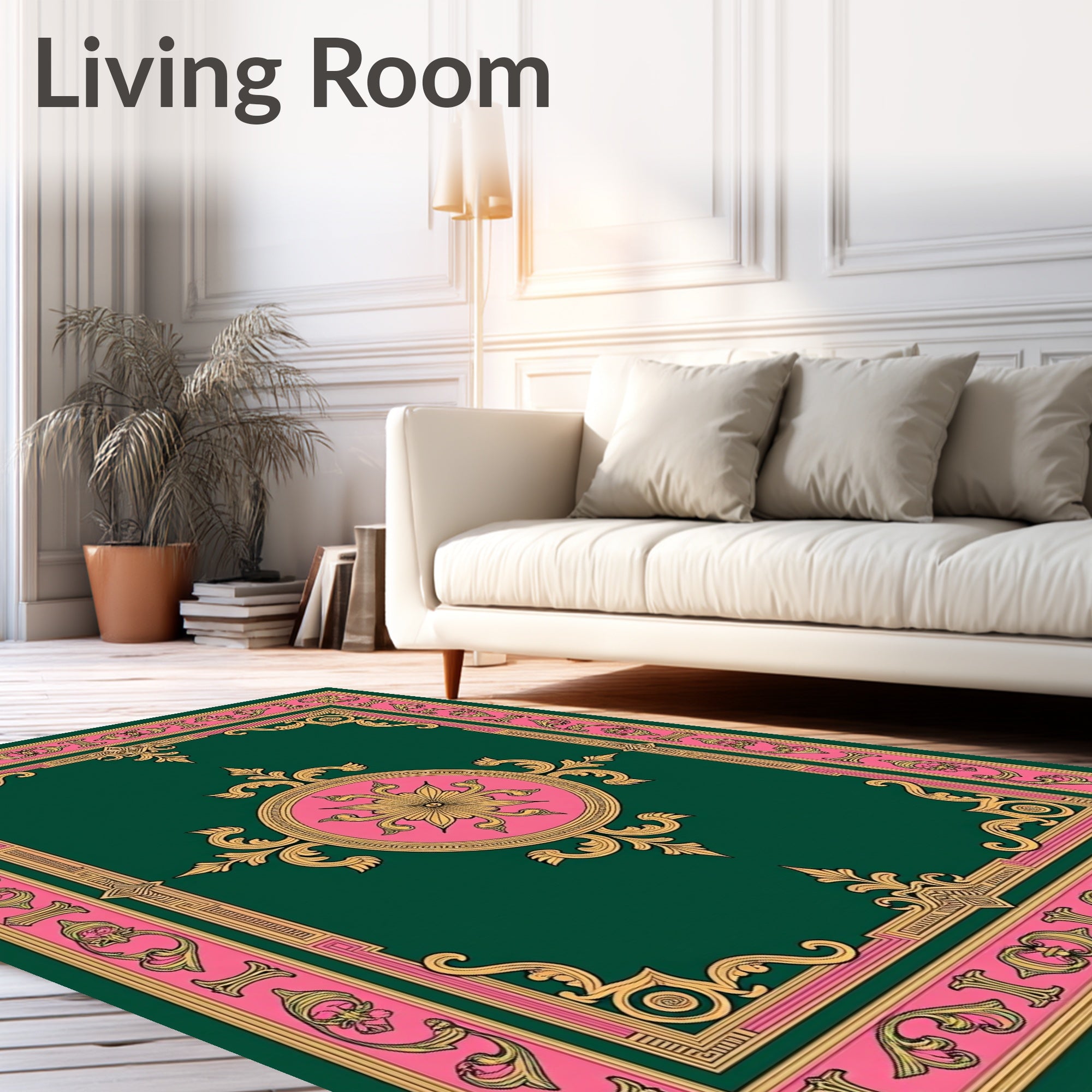 Forest Canopy Medallion with Subtle Baroque Flourish (Green) - ODIKA