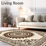 Zen Garden Meditation Inspired Interlocking Design(Brown)