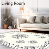 Elegant Damask Flourish Medallion Adirondack(Black)