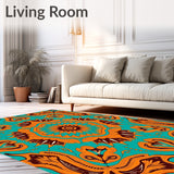 Floral Interlocking Medallions with Novelty Boho (Orange)