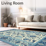 Boho Southwestern Area Featuring Abstract Floral and Tribal Designs(Beige)