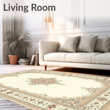 Heirloom Inspired Medallion Area with an Ornate Centerpiece Design(Beige)