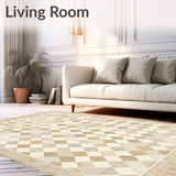 Classic Harlequin Diamond in Beige Hues(Beige)
