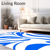 Serene Vapor Form Featuring Curved Shapes(Blue)