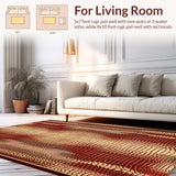 Bold Tiled Design in Warm Hues(Red)