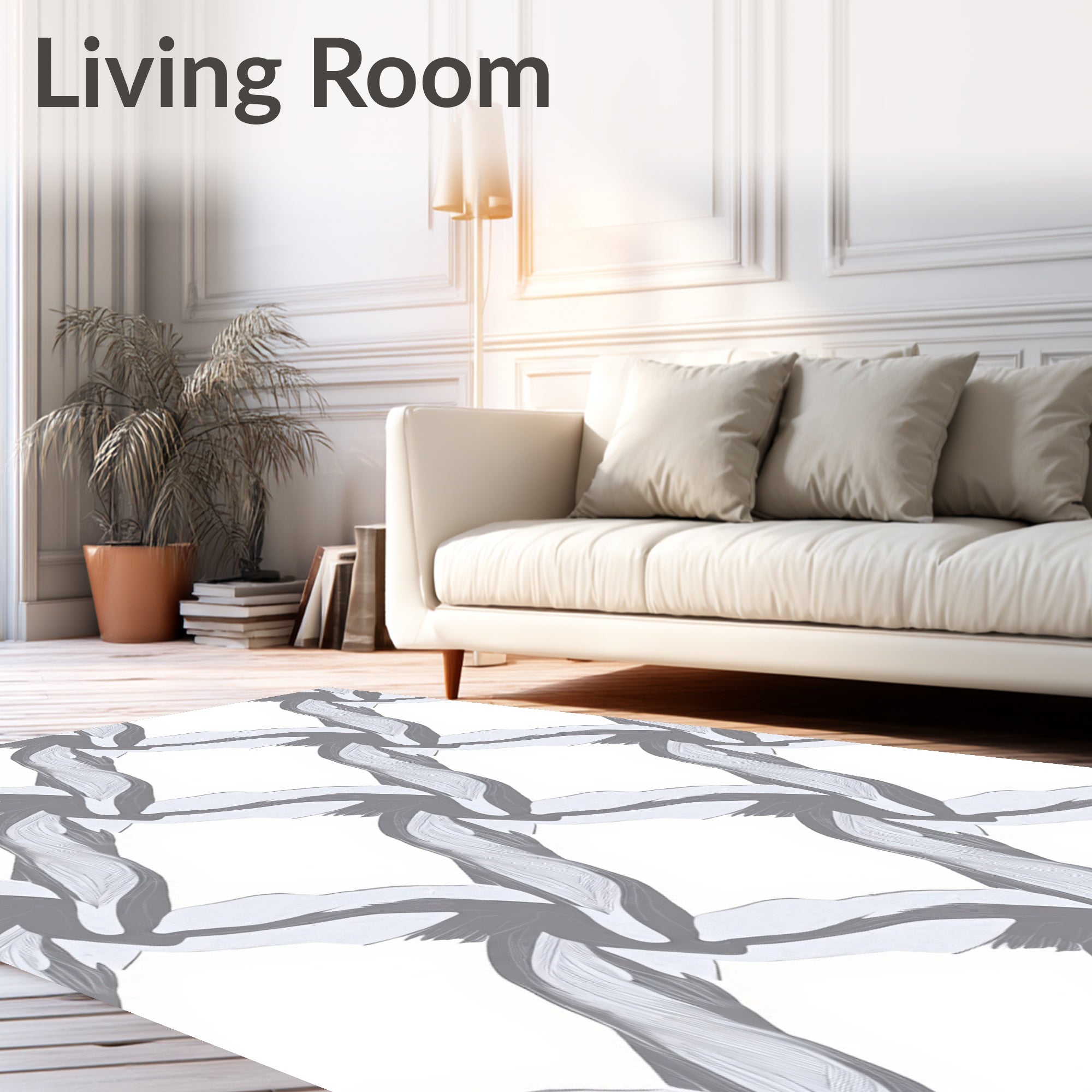 Subtle Ombre Waves With Interlocking Motifs (Gray) - ODIKA