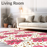 Harvest Whisper Interlocking Woodland Leaves and Subtle Spotted Motifs(Pink)