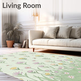 Vintage Floral Meadow Tapestry Design(Green)