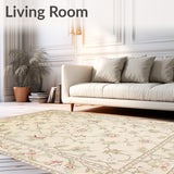 Chic and Versatile with Artistic Floral Motifs in Neutral Beige(Beige)