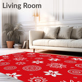 Yuletide Celebration Ornamental Radial Floor Decoration(Red)