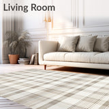 Classic Beige and Oatmeal Plaid with Crisp Lines(Beige)