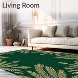 Winter Wonderland Pine Branch Motif Seasonal Floor Covering(Green)