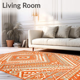Rustic Harvest with Interlaced and Zigzag(Orange)