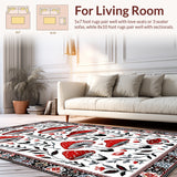 Cozy Textured Floral Elements(Red)