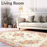 Boho Inspired Stair Landing Area with Secure Grip for Wood Step Decor(Beige)