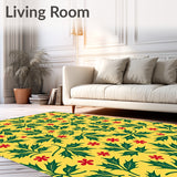 Holly Berry Vine with Traditional Festive Botanical Design(Yellow)