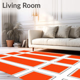 Autumn Harvest Checkered with Bold Contrast Stripes(Orange)