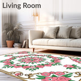 Vintage Floral Medallion Tapestry Heritage Artisan Crafted (Pink)