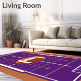 American Football Field Gridiron Yard Lines(Purple)