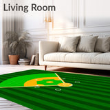 Baseball Diamond Infield Grass Stripes Pitcher Mound(Green)