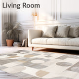 Modern Retro Area Showcasing Minimalist Geometric Shapes and Subdued Tones(Gray)