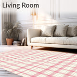 Dreamy Beige Checkered Modern Aesthetic for a Ambiance(Pink)