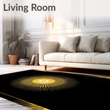 Celestial Starburst Design with Radiant Gold Highlights(Black)