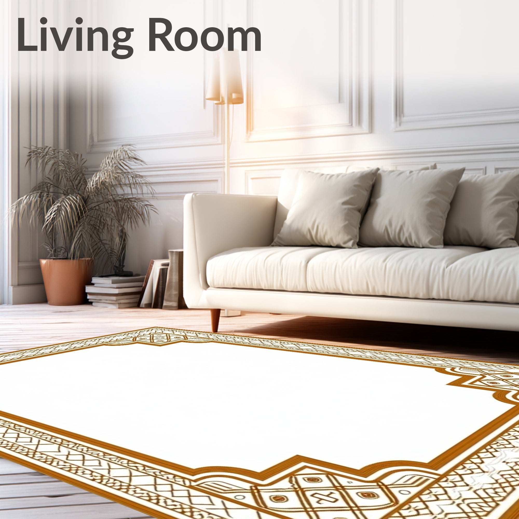 Elegant Interlocking Lattice Trellis Ornamental (Beige) - ODIKA