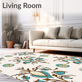 Vintage Botanical Garden Interlocking Medallion Heirloom (Beige)