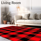 Classic Checkered Heritage Plaid Interlocking Design(Red)