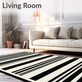 Festive Horizontal Bands Entrance Welcome(Black)