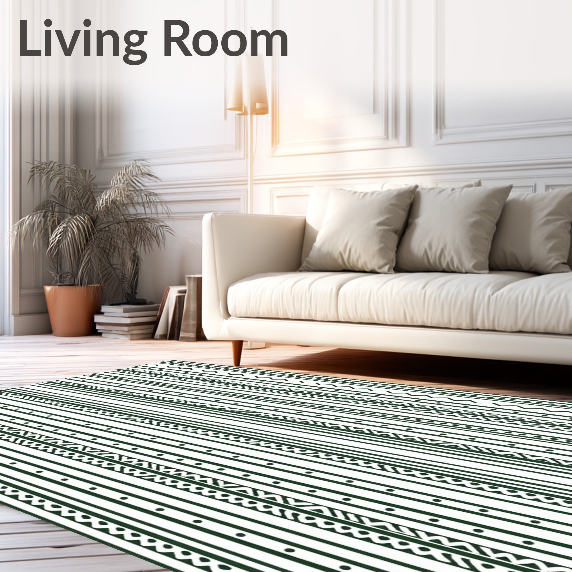 Farmhouse Stripe Interlocking Lattice (Green) - ODIKA