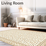 Chic Beige Geometric Featuring Eye Catching Cheetah Print Motifs(Beige)