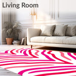 Vibrant Interlocking Chevron with Curves and Playful Flow (Pink) - ODIKA