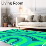 Abstract Ripple with Radiating Wave Forms and Subtle Ombre Effects(Green)
