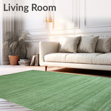 Sage Green Modern Solid Low Pile(Green)