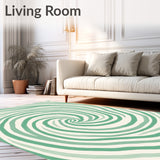 Modern Rippled Wave Motif with Ash Undertones (Green)