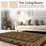 Ultra Soft Area Rug, Non Slip, Stain Resistant, Washable Area Rugs for Living Room, Bedroom, Animal Print Cowboy Style Faux Hide Rug(Beige)
