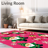 Festive Gnome Snowflake Doormat Holiday Candle Gift Box Design(Pink)