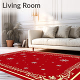 Spectacular Yuletide Flake Arrangement With Glistening Highlight(Red)