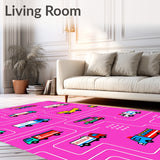 Helper Transportation Network Illustration (Pink)