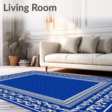 Feathered Evergreen Tree and Snow Crystal(Blue)