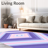 Minimalist Interlocking Chevron With Subtle Gradient Highlights (Purple)