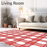 Classic Check Plaid with Bold Stripe Accents and Crisp Contrast(Red)