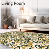 Modern Botanical Paisley Swirl Decorative Contemporary Luxury (Beige) - ODIKA