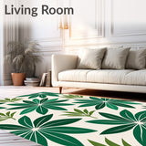 Tranquil Jungle Leaf Cascade With Tropical Abstract(Green)