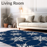 Festive Snowflake Crystalline Winter Holiday(Blue)