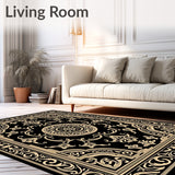 Medallion Non Sliding Accent with Adhesive Support (Black)