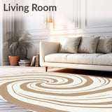 Woolly Cloud Spiral Swirl Textured Comfort(Beige)