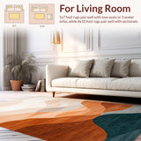 Ombre Cascade Interlocking Wave with Subtle Gradient Transitions(Beige)